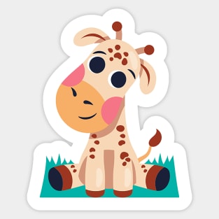 Glorious Giggling Giraffe Sticker